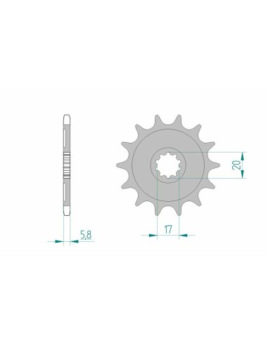 AFAM Steel Standard Front Sprocket 24304 - 520