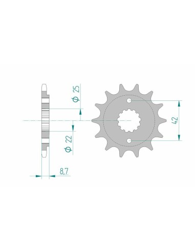 AFAM Steel Standard Front Sprocket 24501 - 520