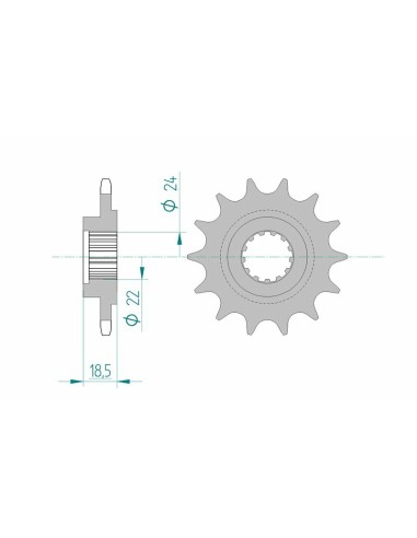 AFAM Steel Standard Front Sprocket 24603 - 520