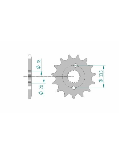 AFAM Steel Standard Front Sprocket 20211 - 420