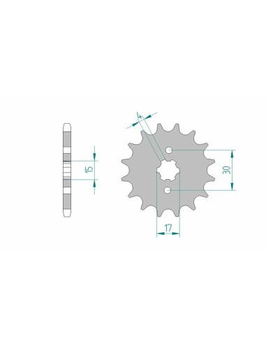 AFAM Steel Standard Front Sprocket 20107 - 428