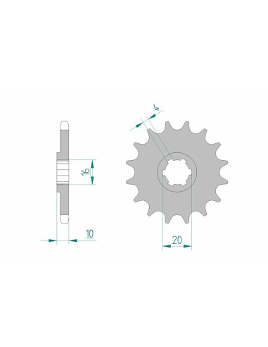 AFAM Steel Standard Front Sprocket 22205 - 428