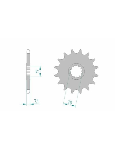 Pinion față standard din oțel AFAM 94119 - 420