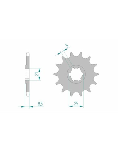 AFAM Steel Standard Front Sprocket 24302 - 520