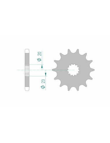 Pinion față standard din oțel AFAM 22403 - 530
