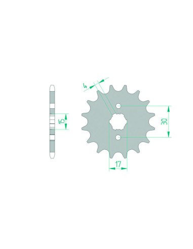 Pinion față standard din oțel AFAM 20101 - 420