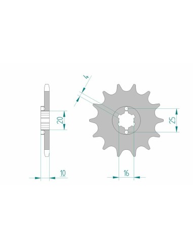 AFAM Steel Standard Front Sprocket 64200 - 520