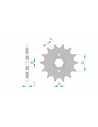 AFAM Steel Standard Front Sprocket 20203 - 520