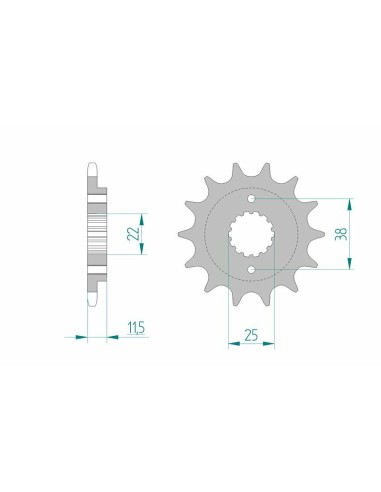 AFAM Steel Standard Front Sprocket 52400 - 520