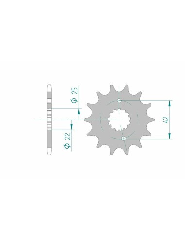 AFAM Steel Standard Front Sprocket 22304 - 520