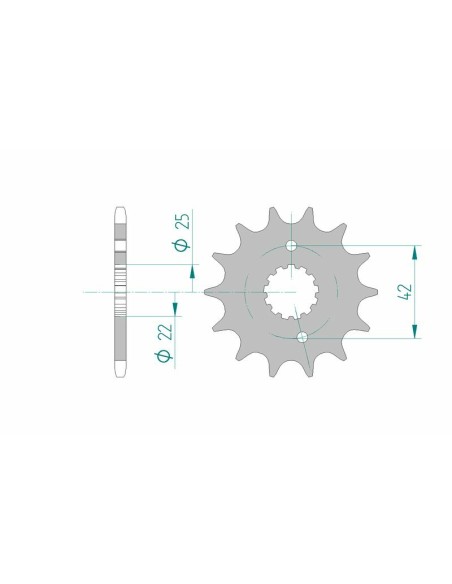 Pinion față standard din oțel AFAM 22304 - 520