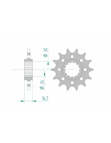 AFAM Steel Standard Front Sprocket 20613 - 520