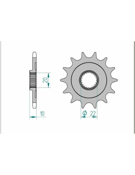 AFAM Steel Standard Front Sprocket 43302 - 520