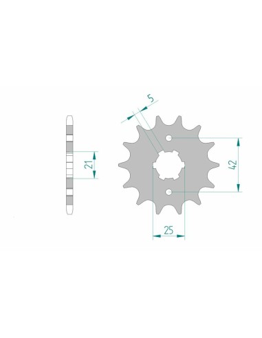 Pinion față standard din oțel AFAM 21301 - 520