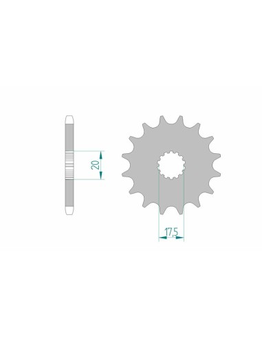 AFAM Steel Standard Front Sprocket 21202 - 428