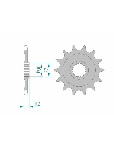 AFAM Steel Standard Front Sprocket 24305 - 520