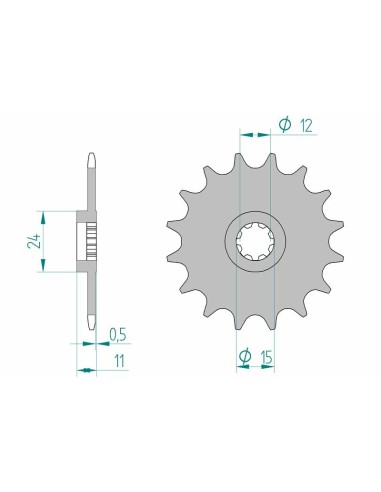 AFAM Steel Standard Front Sprocket 94100 - 415