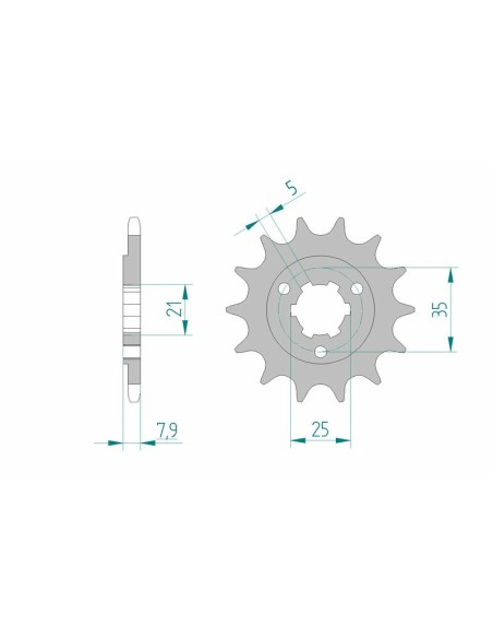 AFAM Steel Standard Front Sprocket 22503 - 520