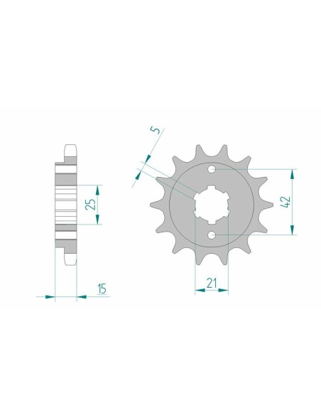 AFAM Steel Standard Front Sprocket 52500 - 530
