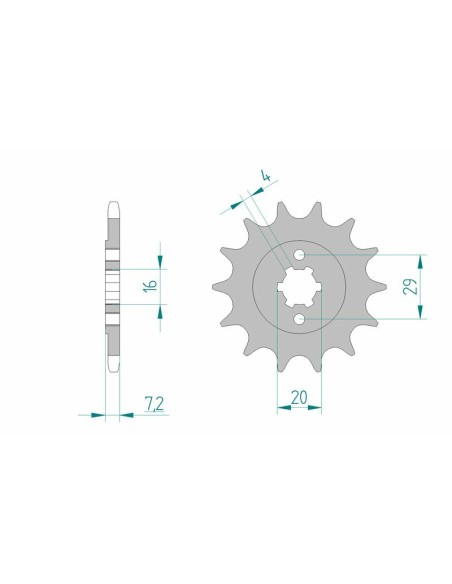 AFAM Steel Standard Front Sprocket 22305 - 520