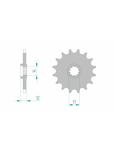 AFAM Steel Standard Front Sprocket 58102 - 420