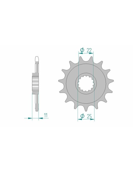 AFAM Steel Standard Front Sprocket 37400 - 520