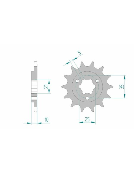 AFAM Steel Standard Front Sprocket 22600 - 520