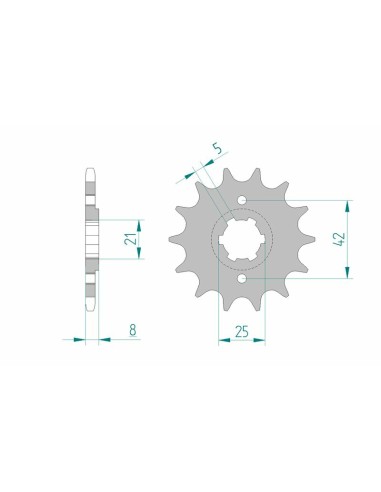 AFAM Steel Standard Front Sprocket 21502 - 520