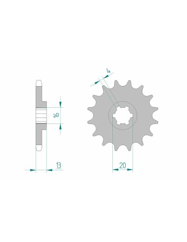 AFAM Steel Standard Front Sprocket 94117 - 428
