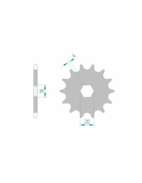 AFAM Steel Standard Front Sprocket 20303 - 520