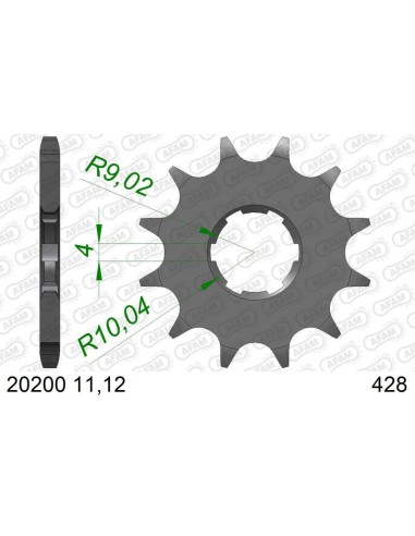 AFAM Steel Standard Front Sprocket 20200 - 428