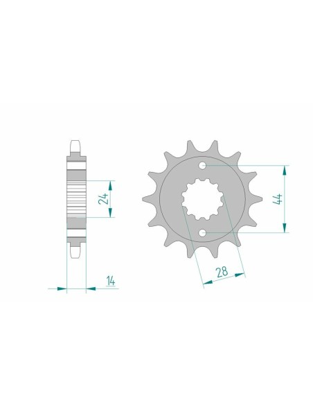 AFAM Steel Standard Front Sprocket 20614 - 525