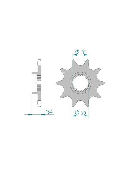 AFAM Steel Standard Front Sprocket 79304 - 520