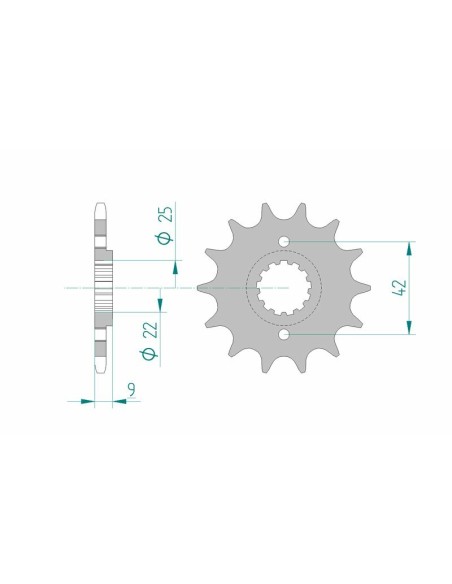 AFAM Steel Standard Front Sprocket 24502 - 520