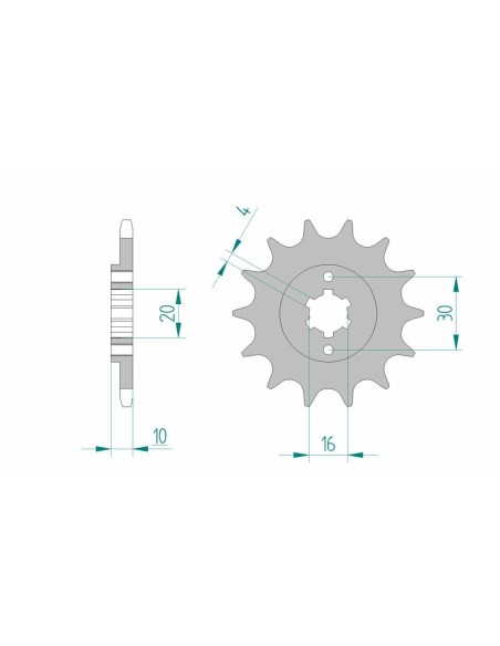 AFAM Steel Standard Front Sprocket 46203 - 520