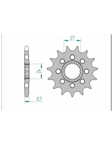 AFAM Steel Standard Front Sprocket 22901 - 525