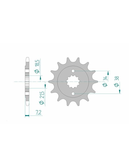 Pinion față standard din oțel AFAM 20320 - 520