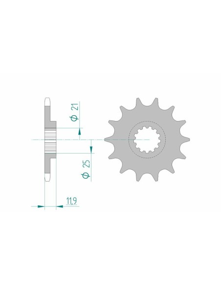 AFAM Steel Standard Front Sprocket 94314 - 520