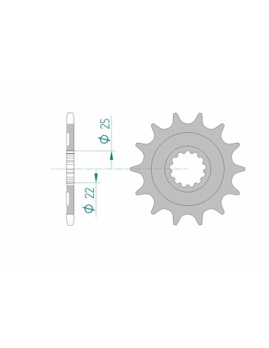AFAM Steel Standard Front Sprocket 27502 - 520