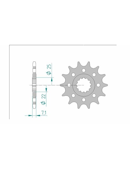 AFAM Steel Standard Front Sprocket 24511 - 520