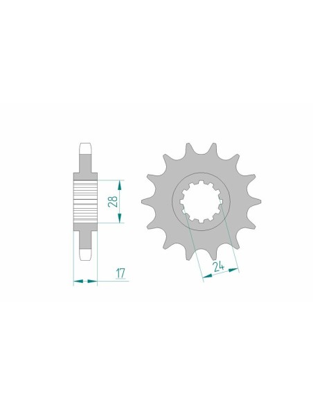 AFAM Steel Standard Front Sprocket 20504 - 530