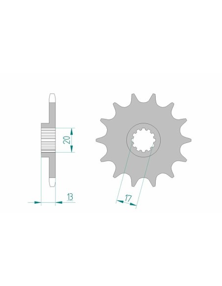 AFAM Steel Standard Front Sprocket 94215 - 520