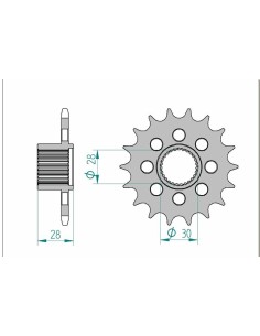 Pinion față standard din...