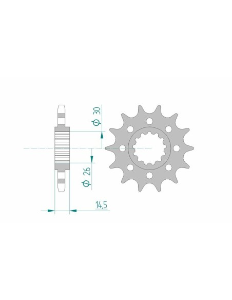 AFAM Steel Standard Front Sprocket 20609 - 525