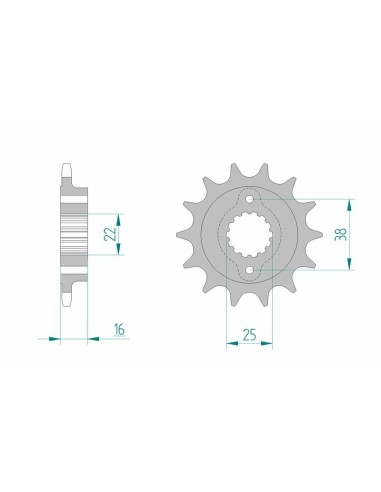 AFAM Steel Standard Front Sprocket 52610 - 520