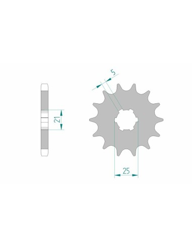 AFAM Steel Standard Front Sprocket 30301 - 530