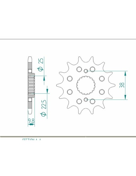 AFAM Steel Standard Front Sprocket 166400 - 520