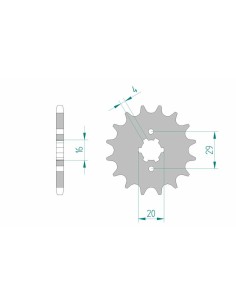 Pinion față standard din...