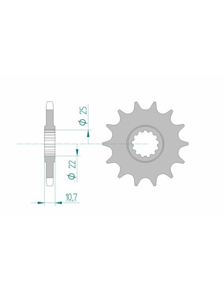 AFAM Steel Standard Front Sprocket 21606 - 525