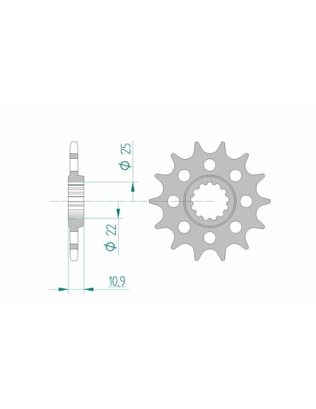 AFAM Steel Standard Front Sprocket 21603 - 520